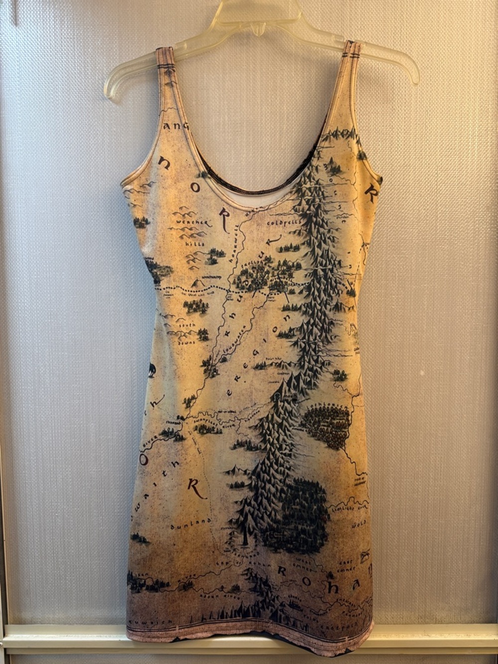 Map of Middle Earth Lord of the Rings Hobbit Bodycon Dress